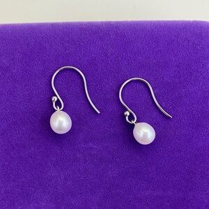 💛 925 Freshwater Pearl Drop Earrings | Minimal Classic Bridal Jewelry